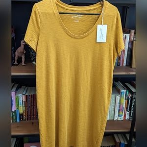 NWOT Universal Thread Yellow Midi T-shirt Dress Scoop Neck Short Sleeve